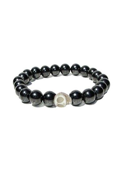 Hematite Bracelet Skull-Natural Stone Menjewell